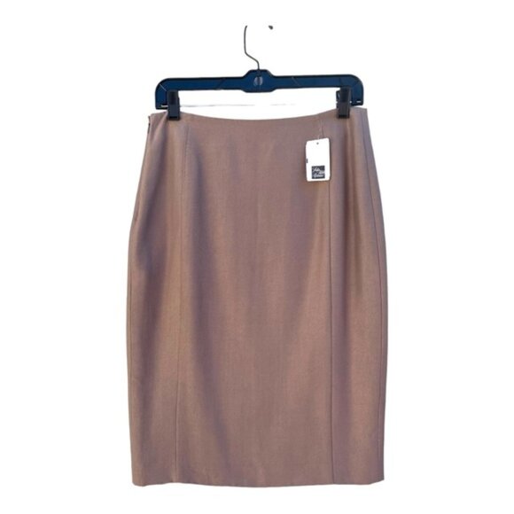 Nina Ricci Warm Taupe Silk Skirt Size 8 NWT - Picture 1 of 11